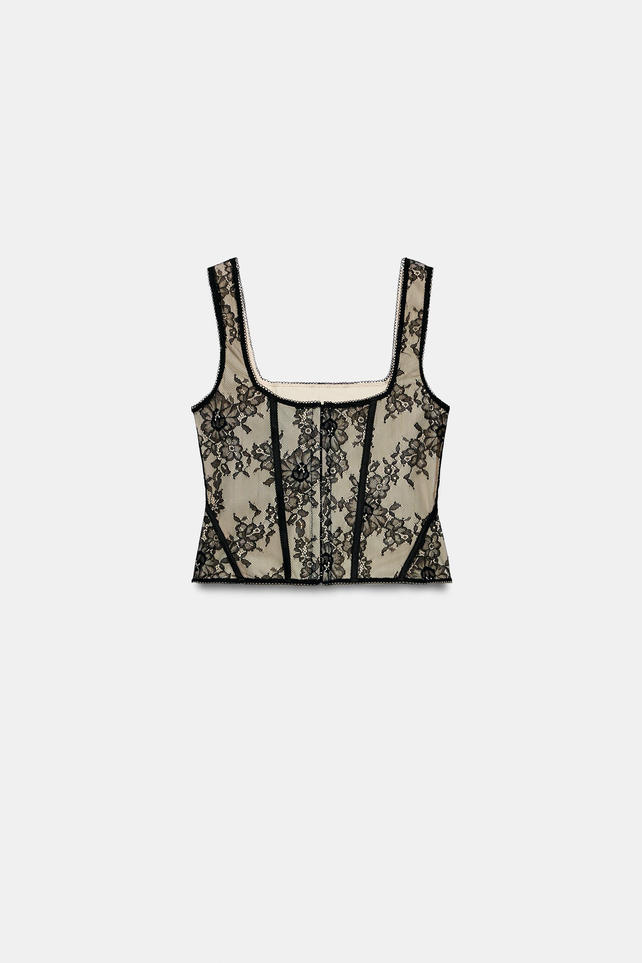 100% POLYAMIDE LACE CORSET